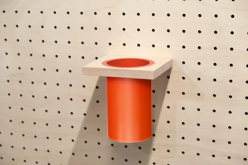 Pot à ustensiles pour pegboard – rangement de cuisine mural panneau perforé