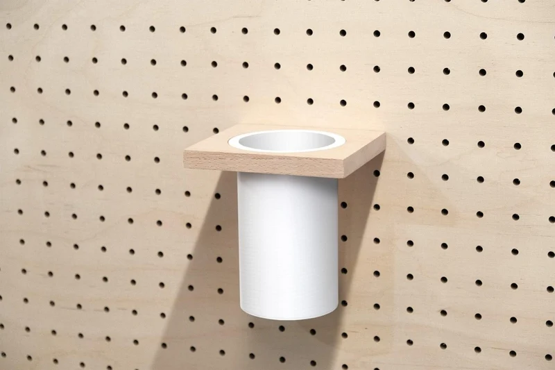 Pot à ustensiles pour pegboard – rangement de cuisine mural panneau perforé