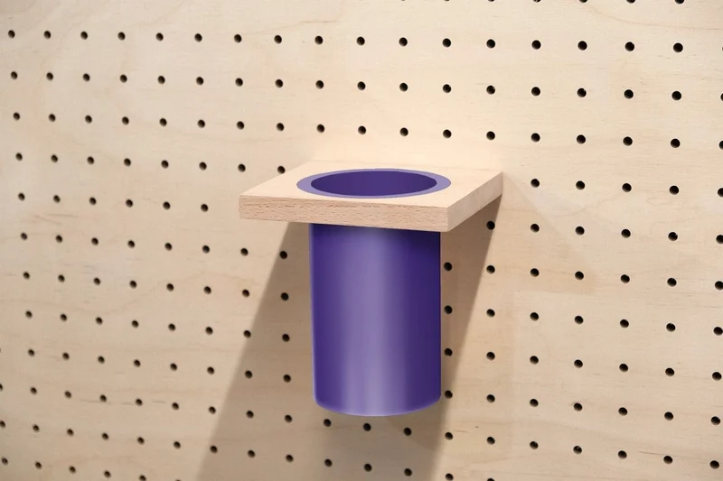 Pot à ustensiles pour pegboard – rangement de cuisine mural panneau perforé