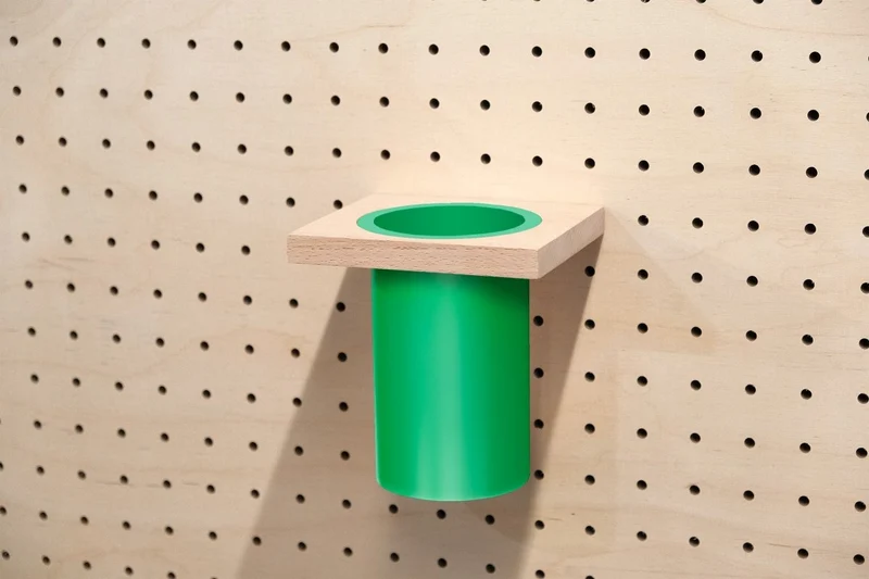 Pot à ustensiles pour pegboard – rangement de cuisine mural panneau perforé
