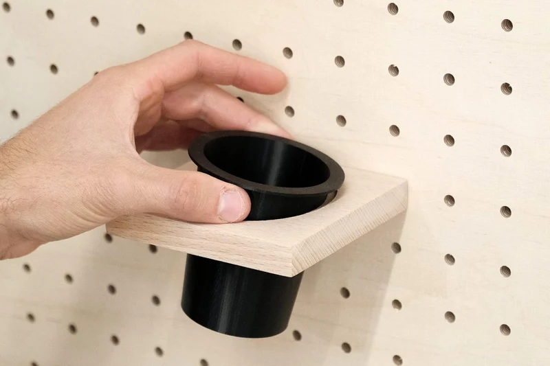 Pot à crayons suspendu pour pegboard – organiseur mural panneau perforé