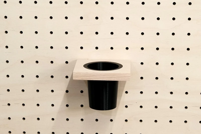 Pot à crayons suspendu pour pegboard – organiseur mural panneau perforé