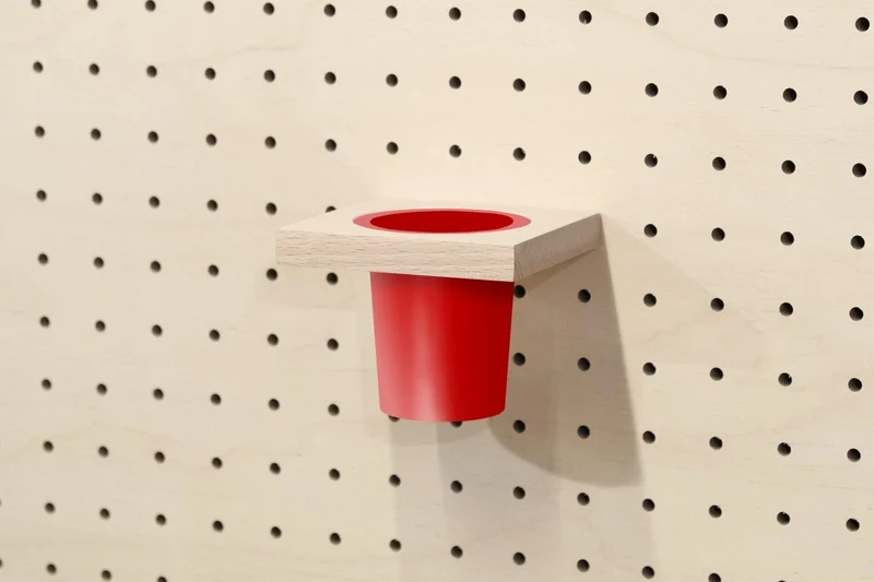 Pot à crayons suspendu pour pegboard – organiseur mural panneau perforé
