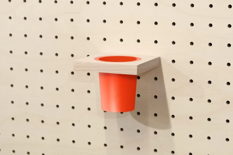 Pot à crayons suspendu pour pegboard – organiseur mural panneau perforé