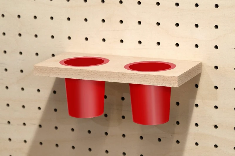 Pot à crayons suspendu pour pegboard – organiseur mural panneau perforé