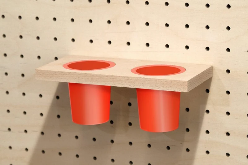 Pot à crayons suspendu pour pegboard – organiseur mural panneau perforé