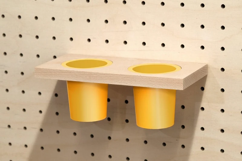 Pot à crayons suspendu pour pegboard – organiseur mural panneau perforé