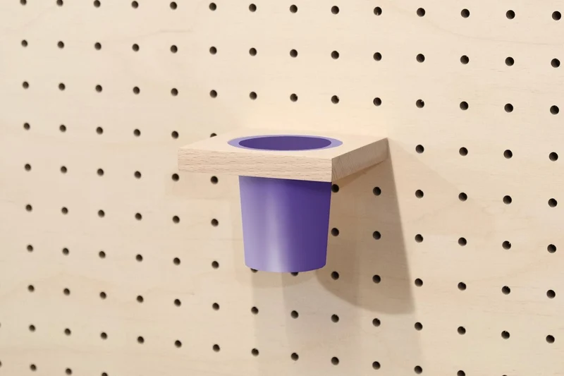 Pot à crayons suspendu pour pegboard – organiseur mural panneau perforé