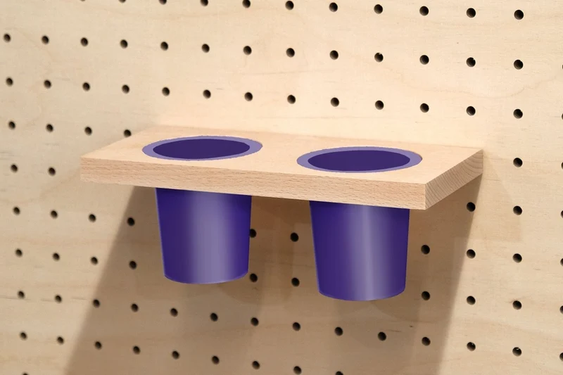 Pot à crayons suspendu pour pegboard – organiseur mural panneau perforé