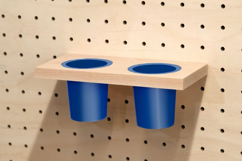 Pot à crayons suspendu pour pegboard – organiseur mural panneau perforé