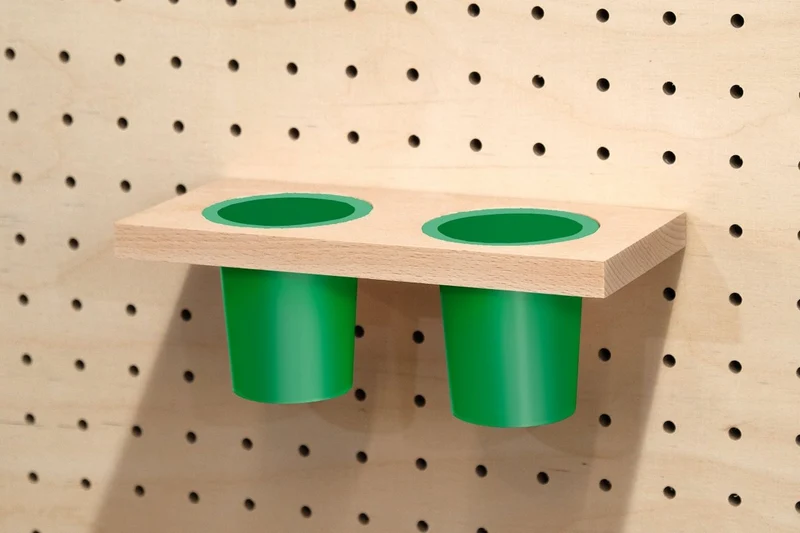 Pot à crayons suspendu pour pegboard – organiseur mural panneau perforé