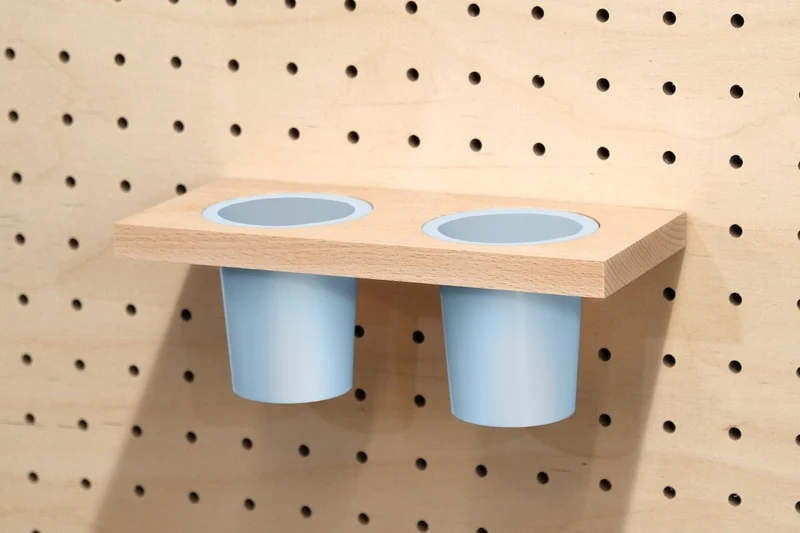 Pot à crayons suspendu pour pegboard – organiseur mural panneau perforé