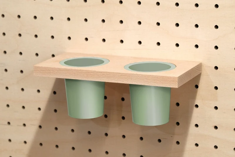 Pot à crayons suspendu pour pegboard – organiseur mural panneau perforé