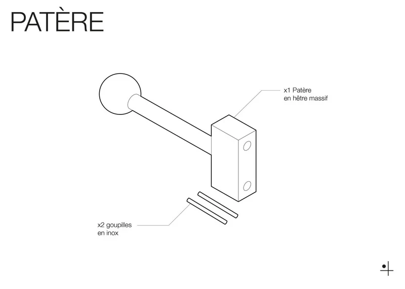 Patère robuste – porte-manteau mural pour pegboard et panneau perforé