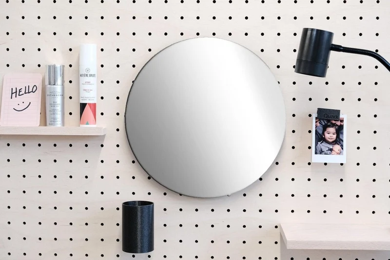 Miroir rond mural pour pegboard – miroir circulaire panneau perforé