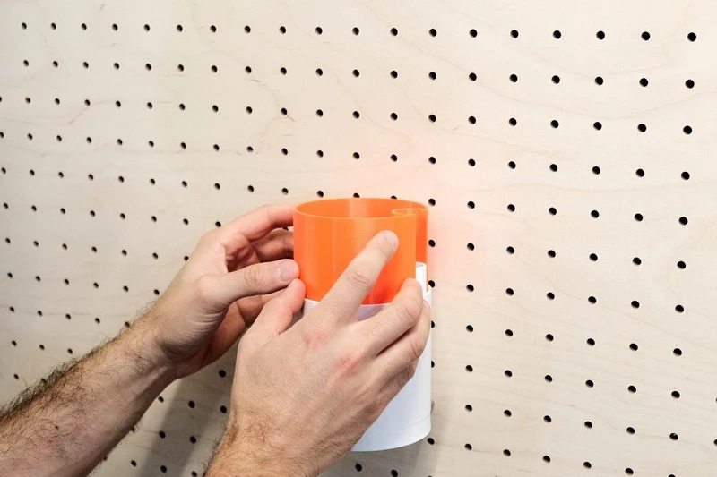 Pot de fleurs à réservoir d'eau pour pegboard – jardinière murale 3D