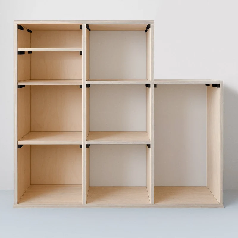 Casiers en bois sur mesure – caissons et étagères modulaires pour pegboard