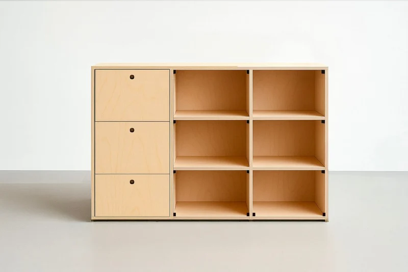 Casiers en bois sur mesure – caissons et étagères modulaires pour pegboard