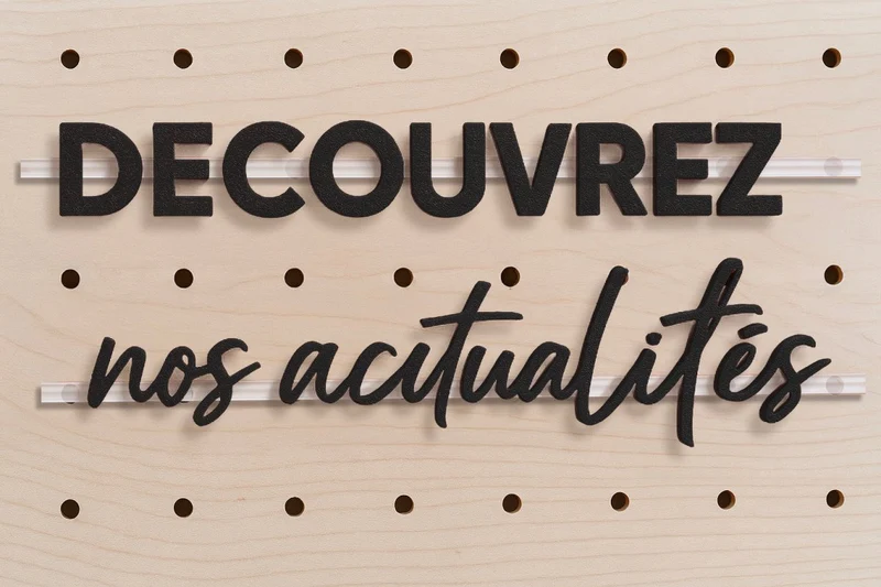Module Menu pour pegboard – kit signalétique murale restaurant