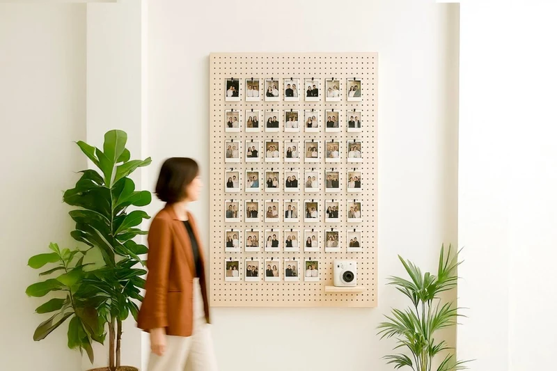 Module Photowall pour pegboard – kit mur photo mural panneau perforé