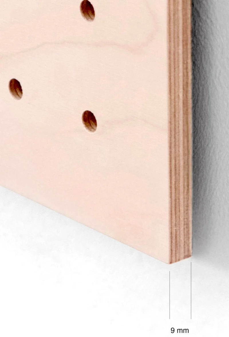 Pegboard P9 9 mm en bois – panneau perforé mural pour usage quotidien