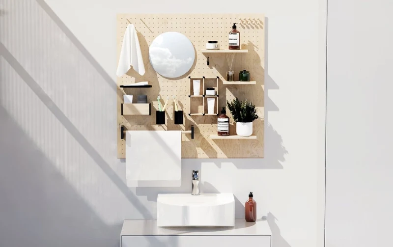 Pegboard P9 9 mm en bois – panneau perforé mural pour usage quotidien