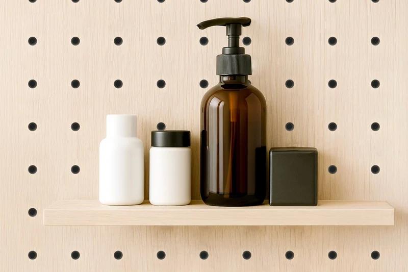 Module Salle de bains pour pegboard – kit de rangement mural panneau perforé