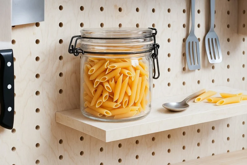Module Cuisine pour pegboard – kit d'accessoires de rangement mural