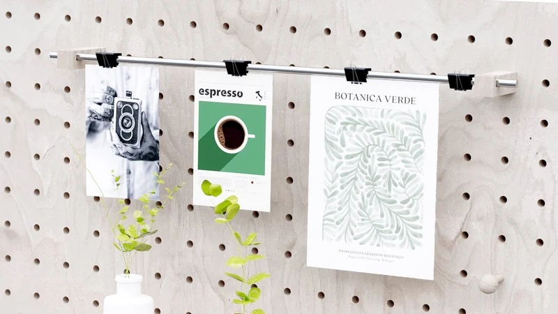 Module Déco pour pegboard – kit d'accessoires décoratifs muraux