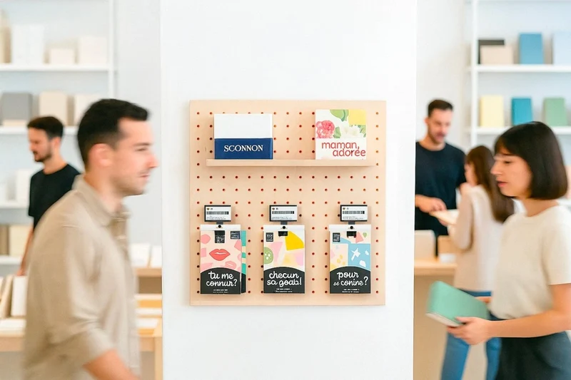 Module Produits pour pegboard – kit présentoir de produits mural