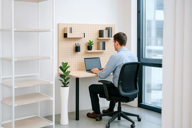 Module Focus pour pegboard – kit d'accessoires de bureau mural
