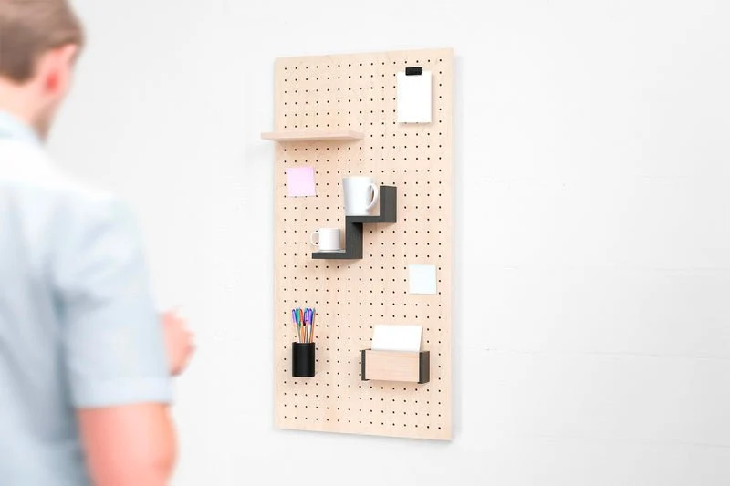 Module Organisation pour pegboard – kit de rangement mural panneau perforé
