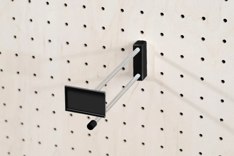 Crochet métallique coloré pour pegboard – broche murale panneau perforé