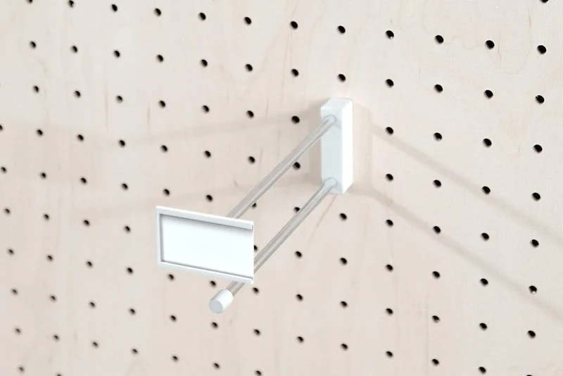 Crochet métallique coloré pour pegboard – broche murale panneau perforé
