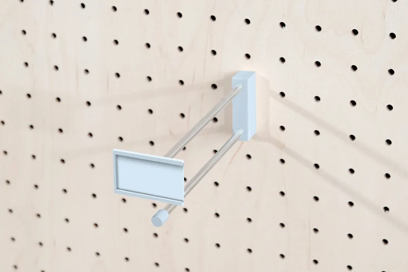 Crochet métallique coloré pour pegboard – broche murale panneau perforé