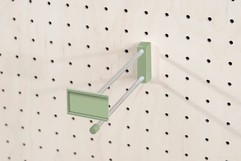 Crochet métallique coloré pour pegboard – broche murale panneau perforé