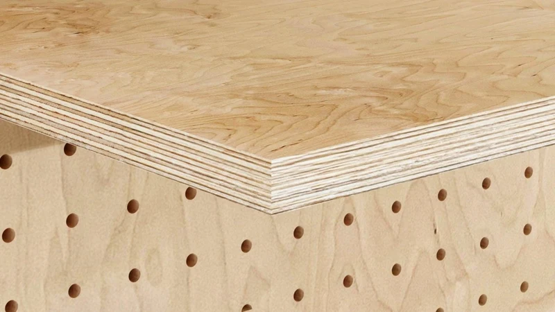 Étagère murale XL en bois pour pegboard – grande tablette panneau perforé