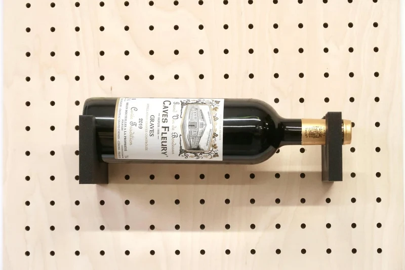 Porte-bouteille de vin mural pour pegboard – support panneau perforé