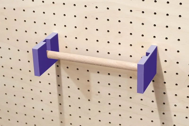 Porte-rouleau essuie-tout mural pour pegboard – panneau perforé cuisine