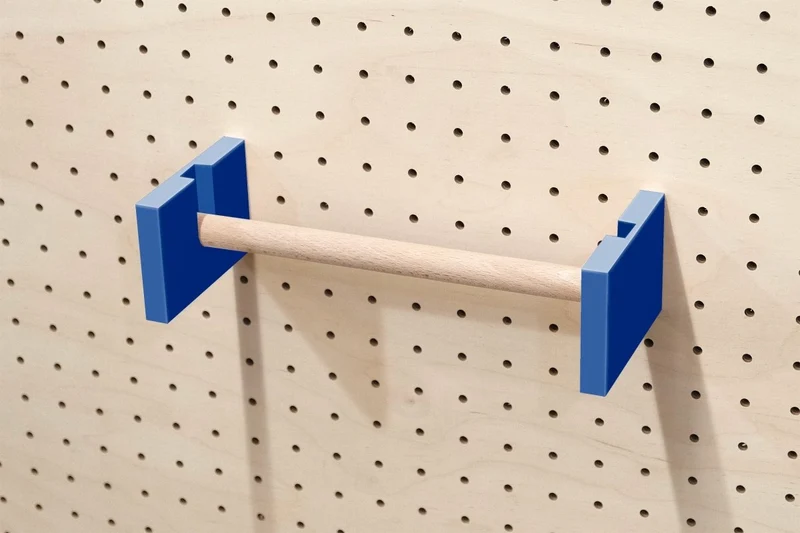 Porte-rouleau essuie-tout mural pour pegboard – panneau perforé cuisine