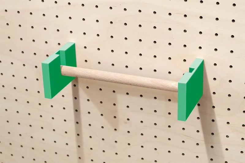 Porte-rouleau essuie-tout mural pour pegboard – panneau perforé cuisine