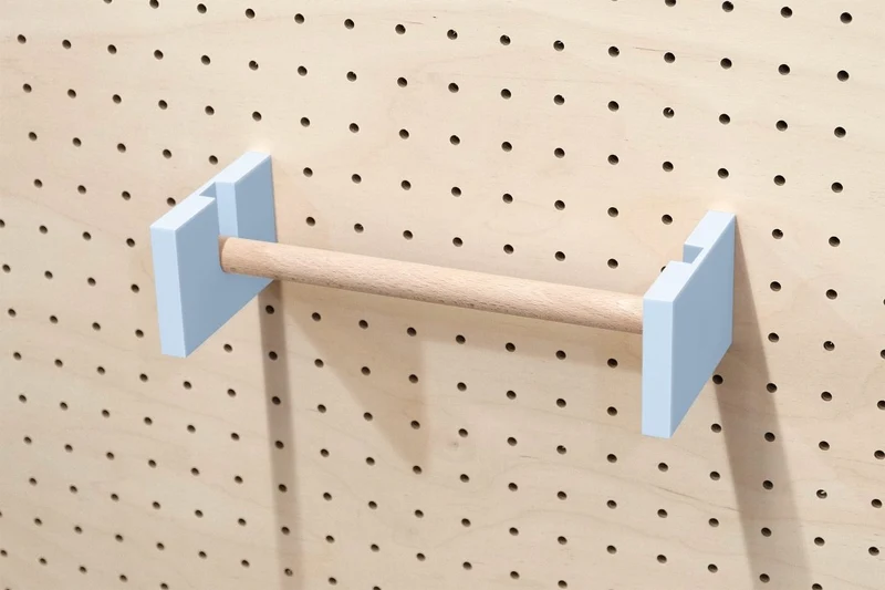 Porte-rouleau essuie-tout mural pour pegboard – panneau perforé cuisine