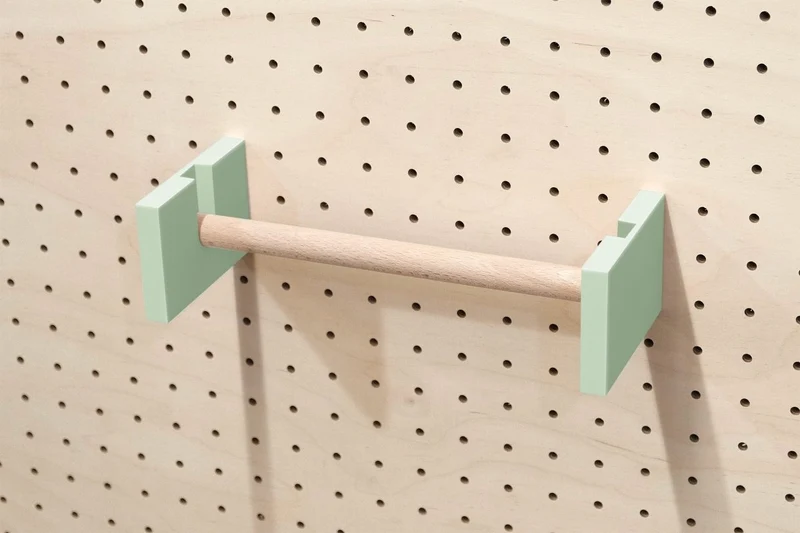 Porte-rouleau essuie-tout mural pour pegboard – panneau perforé cuisine