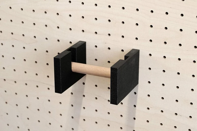 Porte-rouleau papier toilette mural pour pegboard – panneau perforé WC
