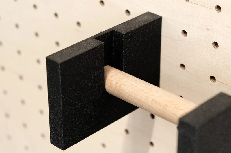 Porte-rouleau papier toilette mural pour pegboard – panneau perforé WC