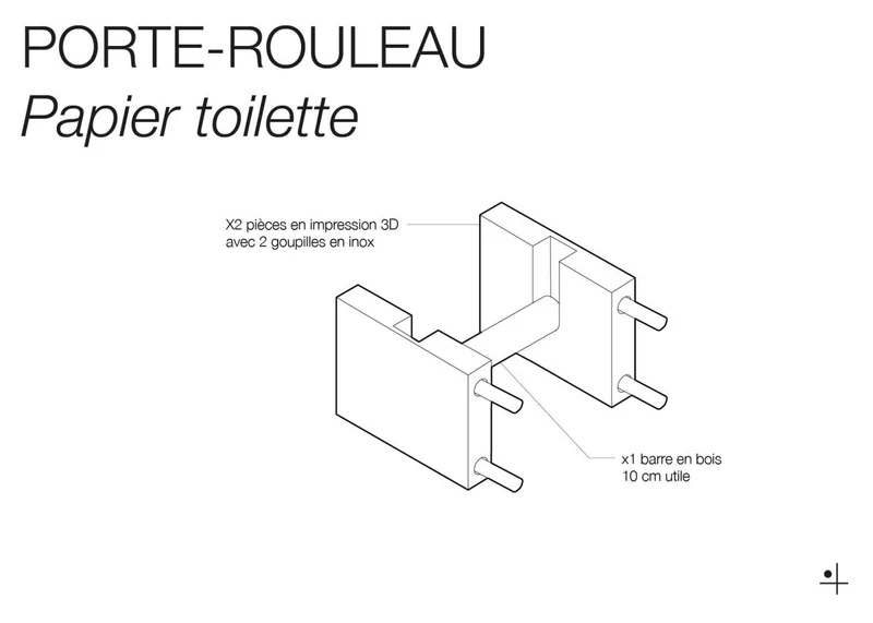 Porte-rouleau papier toilette mural pour pegboard – panneau perforé WC