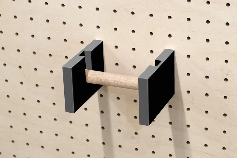 Porte-rouleau papier toilette mural pour pegboard – panneau perforé WC