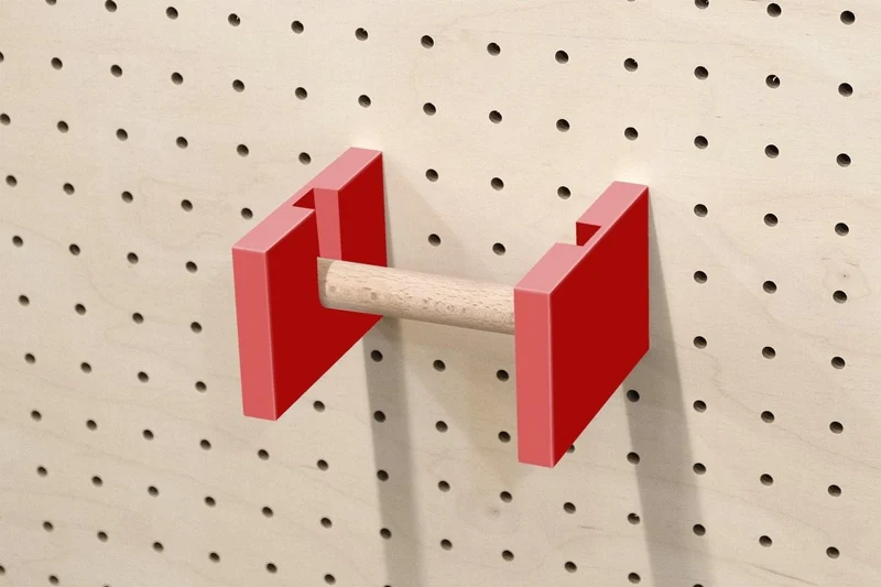Porte-rouleau papier toilette mural pour pegboard – panneau perforé WC