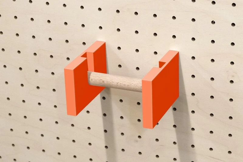 Porte-rouleau papier toilette mural pour pegboard – panneau perforé WC