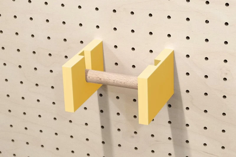 Porte-rouleau papier toilette mural pour pegboard – panneau perforé WC